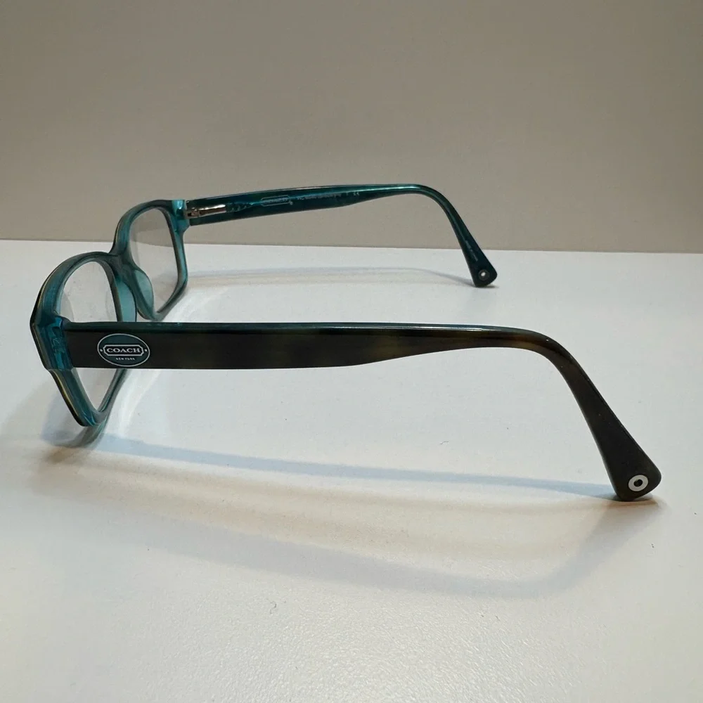 COACH EYEGLASSES HC6040(Brooklyn)5116(Dark Tortoise/Teal)52•16•135 COACH GLASSES